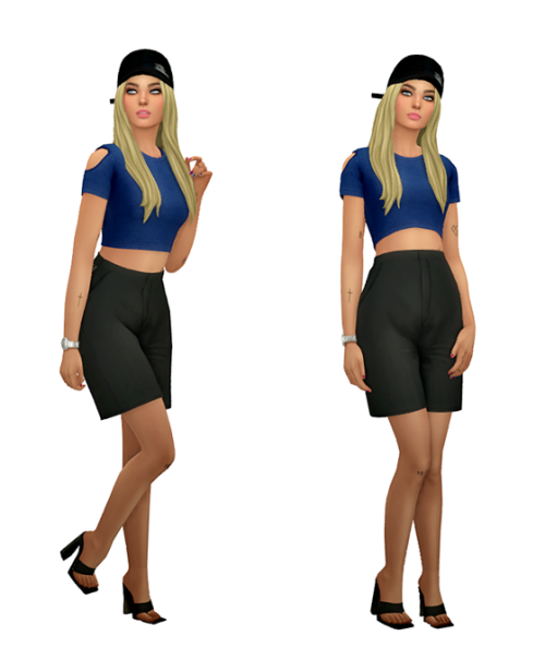 TS4 Summer Lookbook #3 Skin 1, 2 / Hair / Eyebrows / Eyes / Nosemask Clothing - Top Milana @l