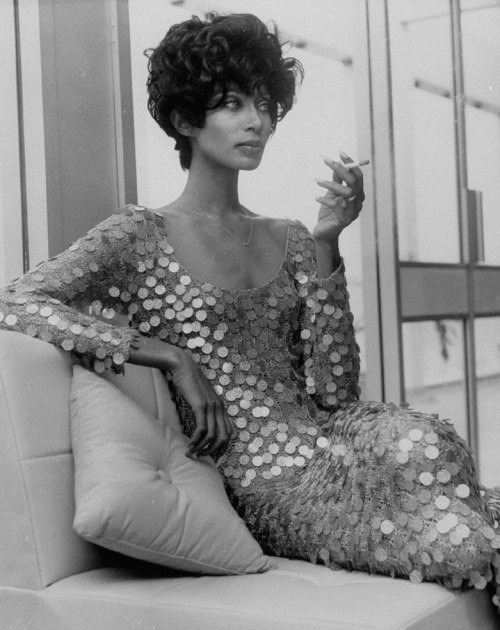 voguefashion:Donyale Luna wearing Paco Rabanne, 1967.