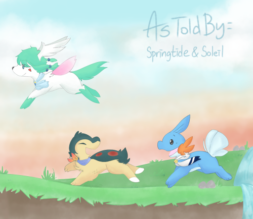 mandymiriana: A cover/title (?) I made for one of the PMD groups I’m a part of, backgrounds are such