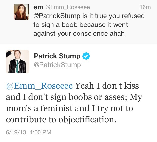 crapandemic:  fyeahfalloutboy:  thefutureoffalloutboystartsnow:  Patrick Stump for
