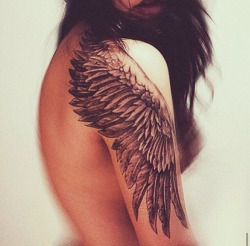 unique-tattoo-ideas:  wing tattoo 