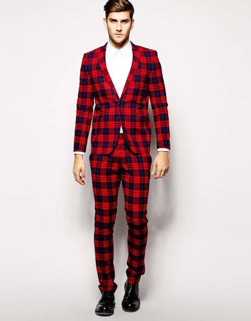 wantering-blog:The Flashy Holiday SuitVito Plaid Suit Jacket in Slim Fit