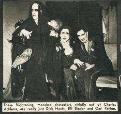 oldshowbiz:  pre-Addams Family television show - a group of actors dress up as the Addams Family comic strip characters 