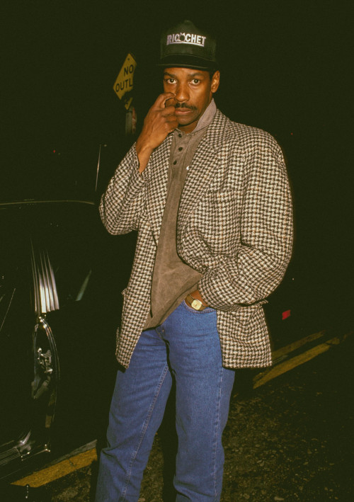  Denzel Washington photographed by Ron Galella while spotted at Roxbury Nightclub in Los Angeles, CA