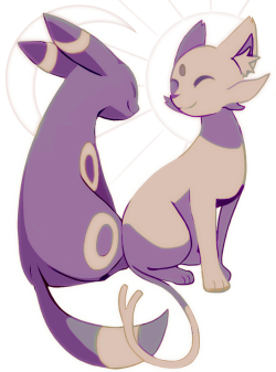 crimsonracer:  february pokemon art challenge: a pokemon pair. gosh i’ve gotta catch up 