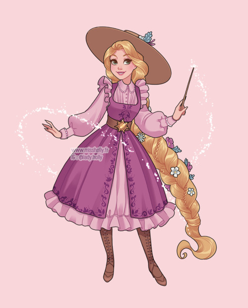 And the 10th witch for witchtober is Rapunzel ! 