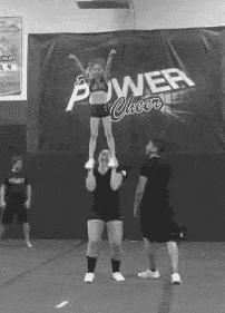 cheer-is-religion:  cheerleadersvstheworld:  We literally did this about 20 times. lol I love my cheer family <3   omg thats so cool 