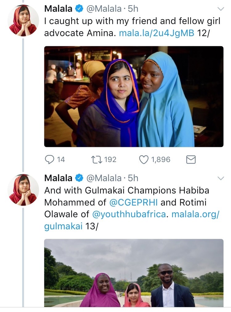queerafricanboy: weavemama:  Malala really is a class act for standing up against