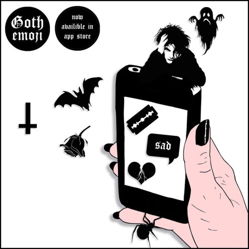 socialpsychopathblr:  Goth Emojis are finally here, you can check it ⚰ 🔮 Download in AppStore: http://gothemoji.com 