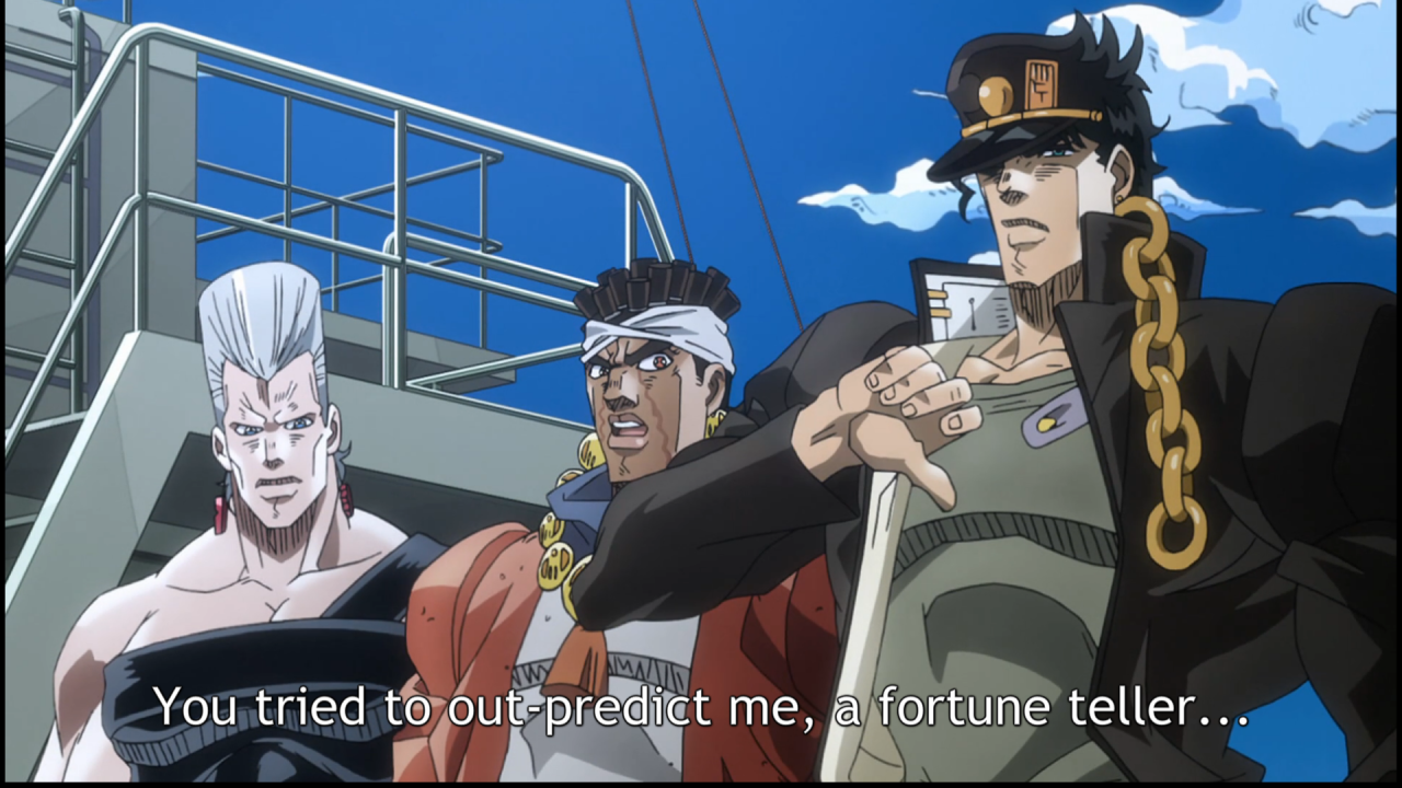 egglayinkakyoin: lorddio:  Jotaro ‘Im bad at one liners and have to ask other people