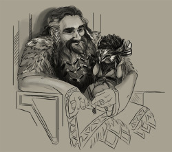 big-bottom:  &ldquo;One day, it will fit perfect&rdquo; Thror with little Thorin 