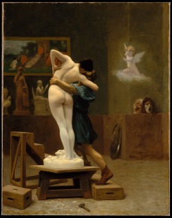 sexographies: books0977:  Pygmalion and Galatea (c.1890). Jean-Léon Gérôme (French, 1824-1904). Oil on canvas. Met. Gérôme painted and sculpted variations on the theme of Pygmalion and Galatea, as recounted in Ovid’s Metamorphoses. Galatea was