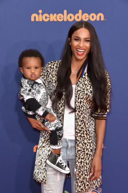 soph-okonedo:  Ciara and son Future Wilburn attend the Nickelodeon Kids’ Choice Sports Awards 2015 at UCLA’s Pauley Pavilion on July 16, 2015 in Westwood, California  