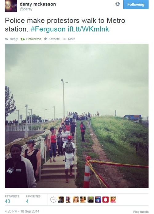 iwriteaboutfeminism:  Police continue to make arrests at Ferguson protest. Part 4. 