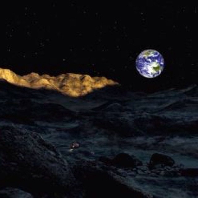 Abdullah Hamad The Earth View From The Moon منظر كوكب الأرض