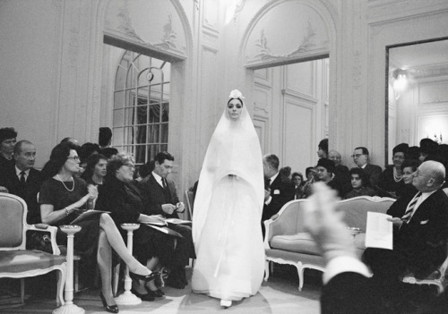 Mark Shaw, Dior Model Kouka Wears Hymenee Wedding Gown, 1961  