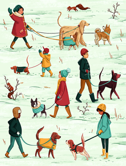 The Dog WalkersNew personal work. Prints (and cards!) now available in my INPRNT shop :)Visit me: ww