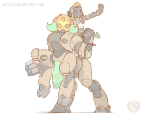 Characters from Overwatch, Training sketches based on Grand Chase style by Wanderyen Erin Part II