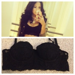jasminevstyle:  Jasmine posted this photo on Instagram a week or two ago hanging out wearing this H&amp;M Lace Bustier.  This isn’t available online anymore, but check your local H&amp;M stores! :)  I’ll update you if I find an online link.