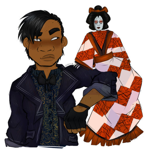 keplercryptids: shoolb: i love taz dust and gandy and her creepy demon pal [image description: a dra