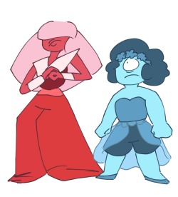 Vermilionvermeer:  Sapphire As A Ruby And Ruby As A Sapphire. Idk, Are Color Scheme/Gem-Swaps