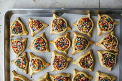 foodfuck:  marzipan sprinkle hamantaschen 