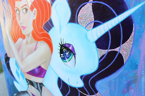 rosalarian:glucosegirl:albinwonderland:The Element of Generosity by ALBAcrylic paint &amp; Glitt