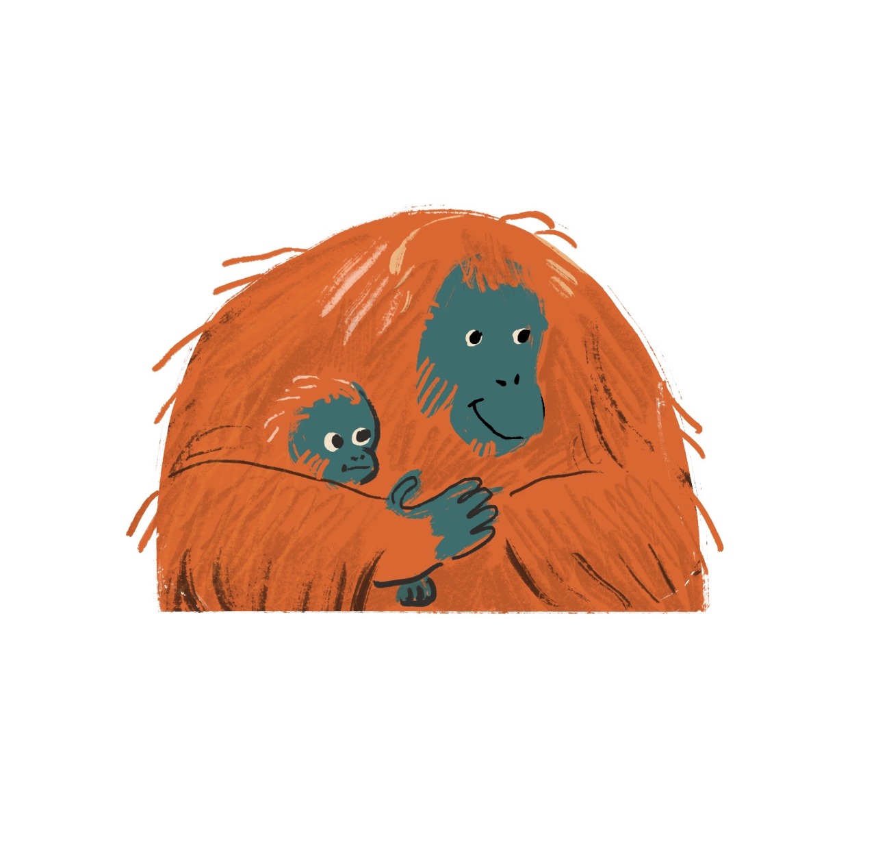 otterlogic:Some orangutans and gibbons I’ve drawn recently. Go primates! 