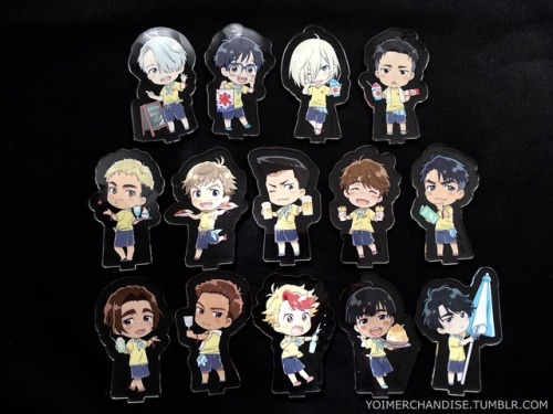 yoimerchandise: YOI x Princess Cafe Ume no Ie (4th Collaboration) Merchandise Original Release Date:July 2017 Featured Characters (14 Total):Viktor, Yuuri, Yuri, Otabek, Christophe, Emil, Georgi, Guang Hong, JJ, Leo, Michele, Minami, Phichit, Seung Gil