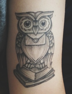 fuckyeahtattoos:  My Hogwarts acceptance letter | Tracey at Lucky Soul Tattoo, Woodbridge CT