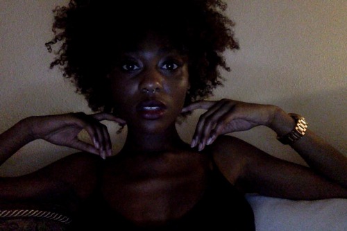 beautyisopinion:  Hair looking like cotton candy and skin a reflection of the night sky 