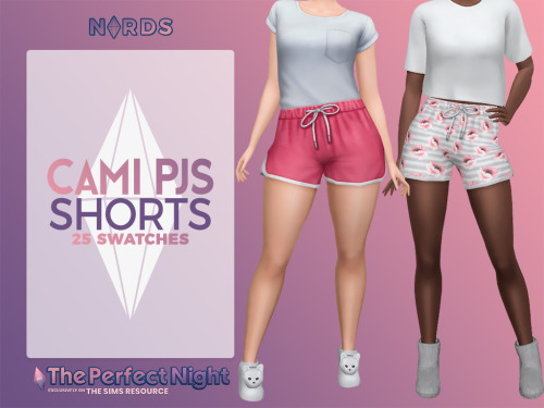 nords-sims: Cami PJs Shorts :Hey again!Here’s the bottom version of the Cami PJs, I made it for The 