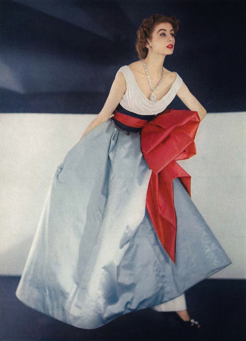 Vintage fashion photo Jacques Fath gown by Horst P Horst