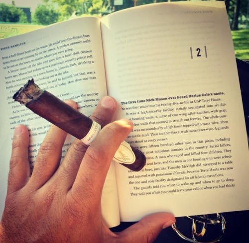 The only thing for me that beats a great cigar is a great book and luckily I have both. #life #beaut