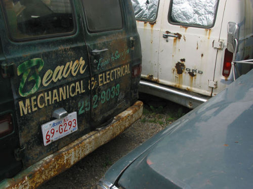 chromeography:Dodge Van (with hand-painted sign) by Grant Hutchinson