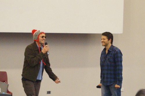 Porn Pics ararewinchestersmile:  Sasha and Misha Collins.