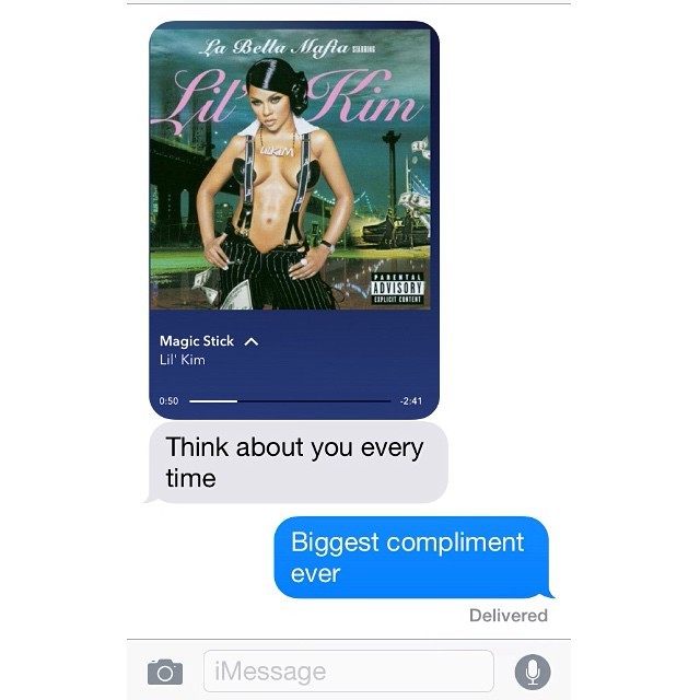 When your bro thinks of you while listening to the Queen 👙🔫💰 #lilkim #theonlywayyoureseeingme