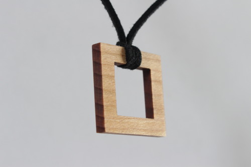 Laser cut square necklace with faux leather cord. Keeping it simple.Etsy | Facebook
