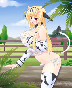 mongoland:  furry cow girl monster girl holstaurushttp://mongoland.tumblr.comanime
