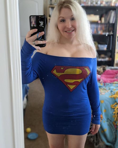 Another picture from this week, wearing my more casual Supergirl dress. #justbecause #lgbt #demisexu