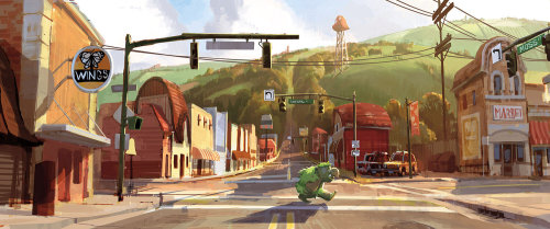 Visual development for Pixar’s Onward