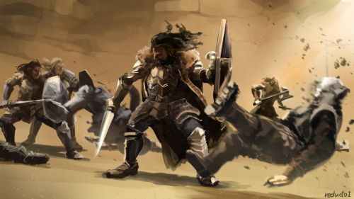 reducto1art: It would be so much better if the last fight of the dwarves was end in 300 style&hellip