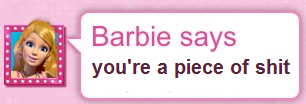 catsfurever:  justsaynope:  catsfurever:  “get in the kitchen” jokes   barbie should get back in the kitchen and cook up some sicker burns     @theonetogo