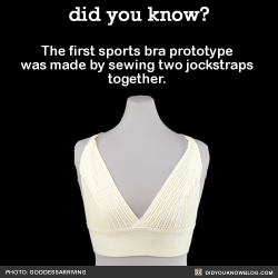 did-you-kno:  The first sports bra prototype