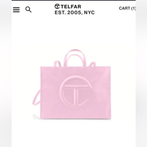 Large Bubblegum Telfar Shopping Bag NWT