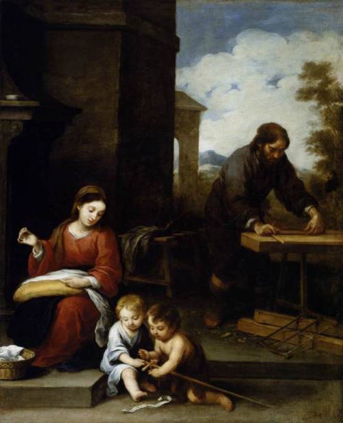 The Holy Family with the Infant St. John, Bartolomé Esteban Murillo, 1655-60