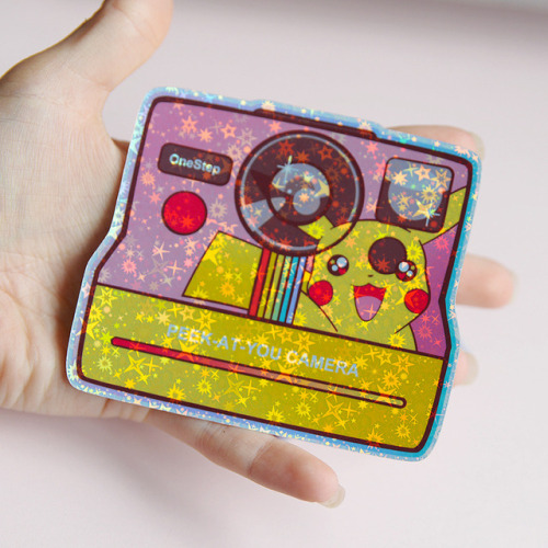 retrogamingblog: Holographic Pokemon Stickers made by GutsAndGlitter Cute