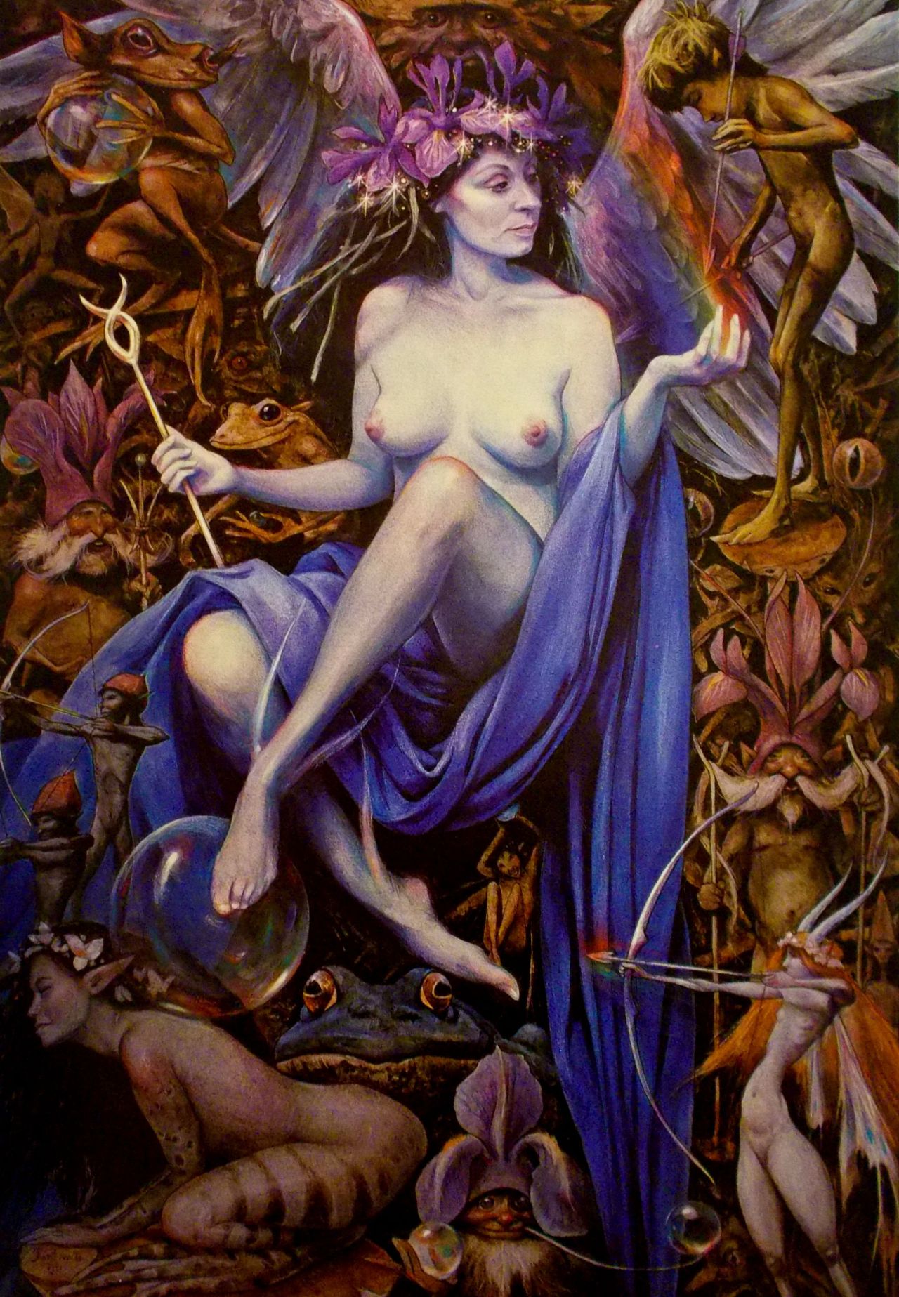 megarah-moon:  “The Rainbow Faery” by Brian Froud Guarded by her gnome king,