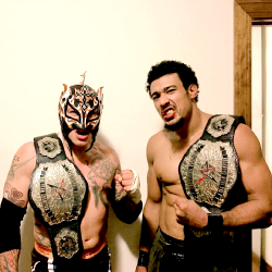 wrestlingchampions:  aawpro: AND NEW AAW Tag Team Champions - REY FENIX and AR FOX! #AAW