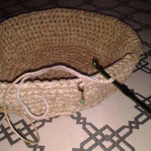 Ugh. Maybe it can be a short basket? No, really, #itsgonnabeabasket … eventually. #crochet #hempcord